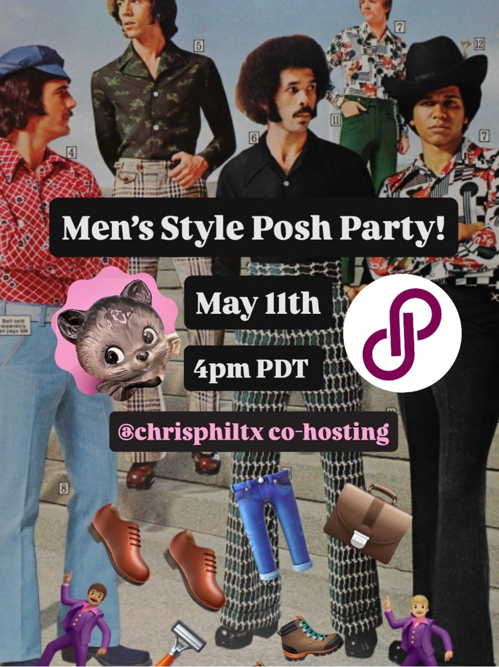 MAY 11TH 2026 POSH PARTY 🎉 MEN’S STYLE! 🕺🏼👖👔💼🥾🧢👕 - Picture 1 of 1
